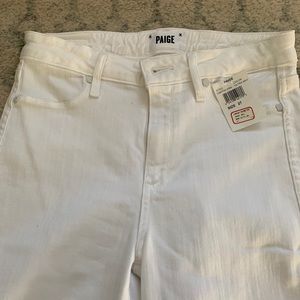 NWT, PAIGE skinny jeans in ultra white.